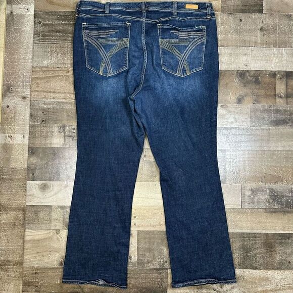 Seven 7 For All Mankind Jeans Women’s Size 26 Bootcut Blue Denim Dark Wash - Picture 7 of 11